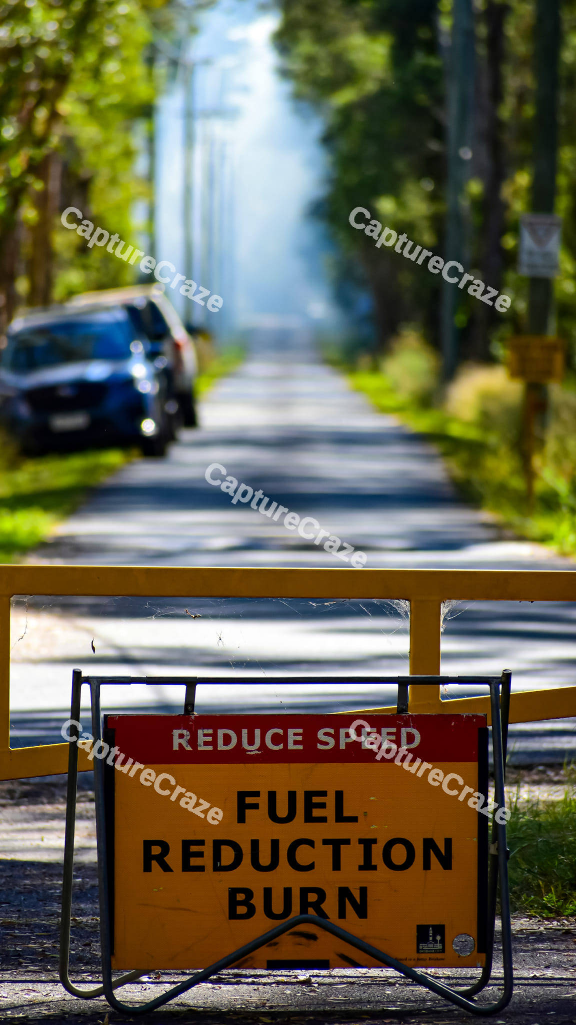 Reduce speed sign